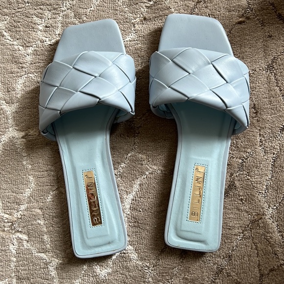 Billini Shoes - Billini Felix Powder Blue Slides